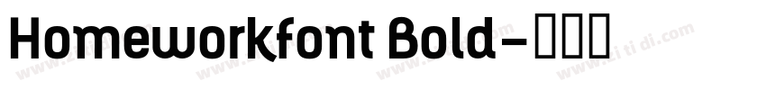 Homeworkfont Bold字体转换